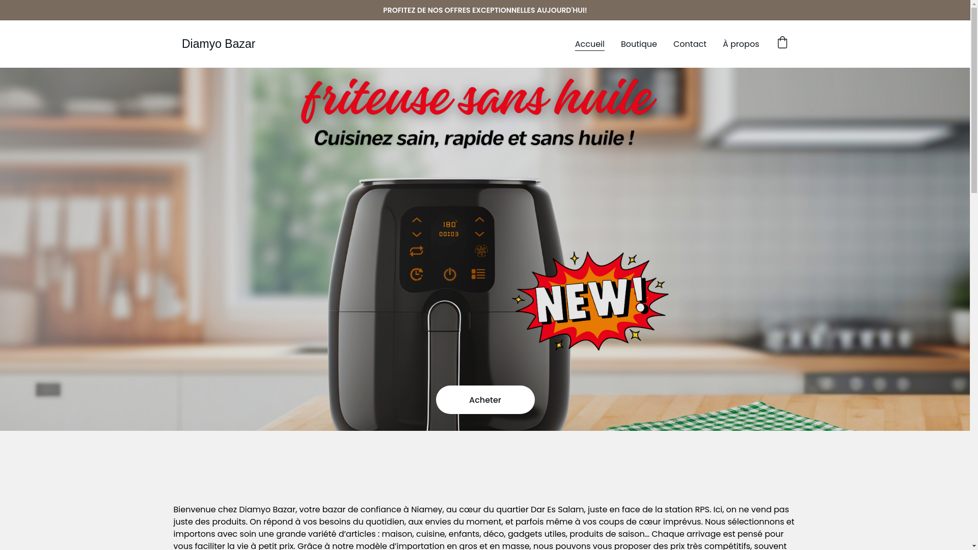 website screenshot of https://diamyo-bazar.shop/