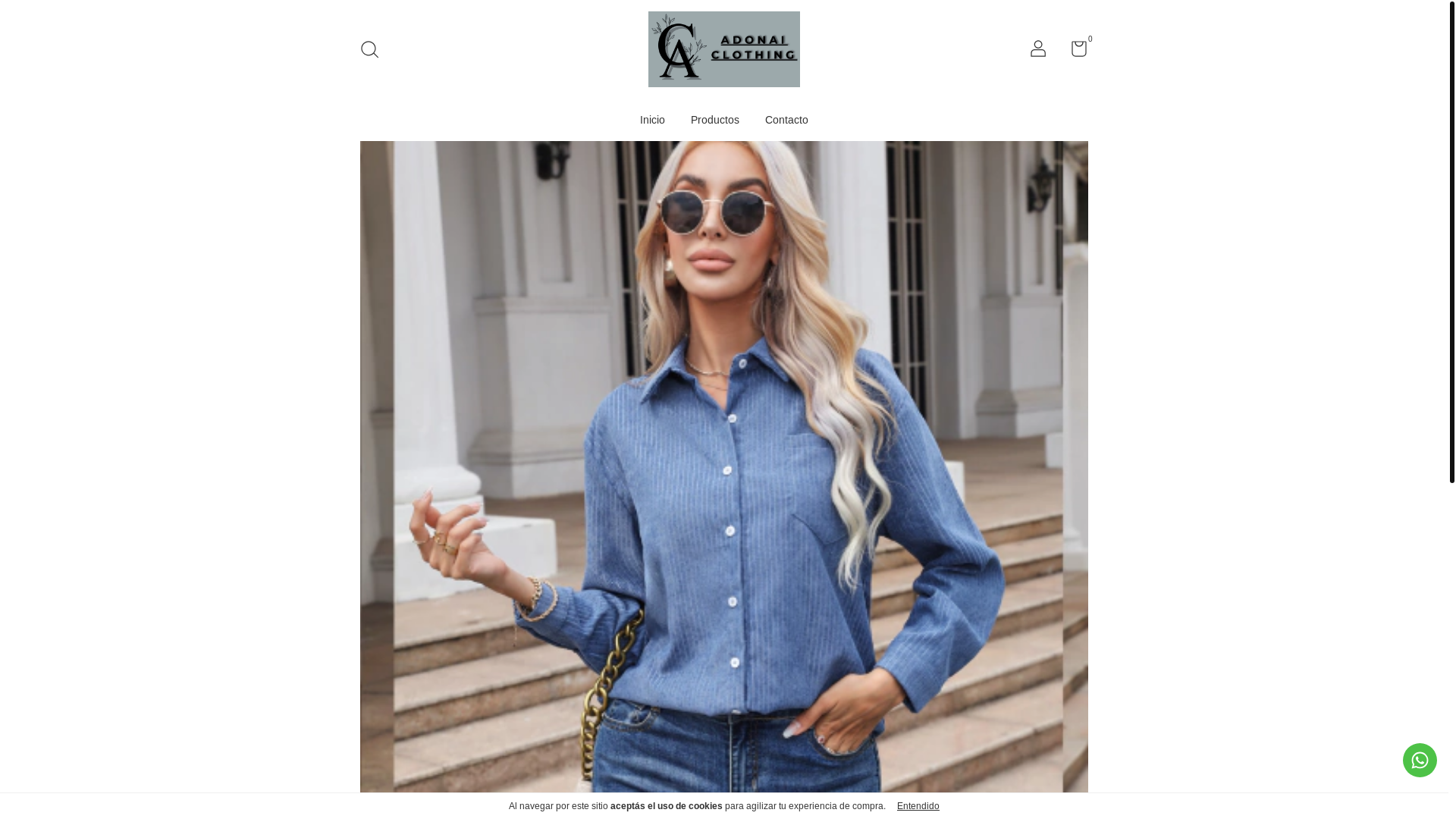 website screenshot of https://adonaiclothing.ar/