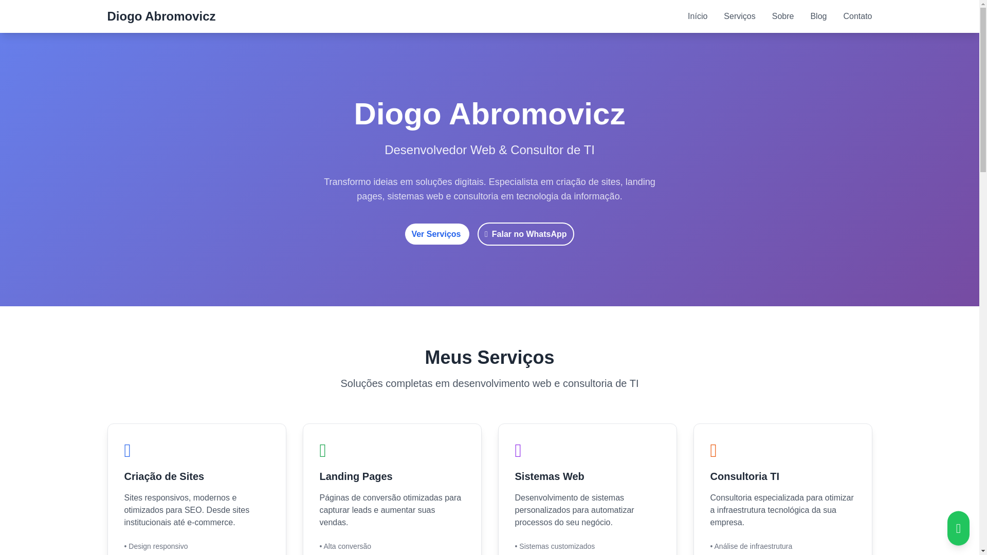 website screenshot of https://d2informatica.inf.br/