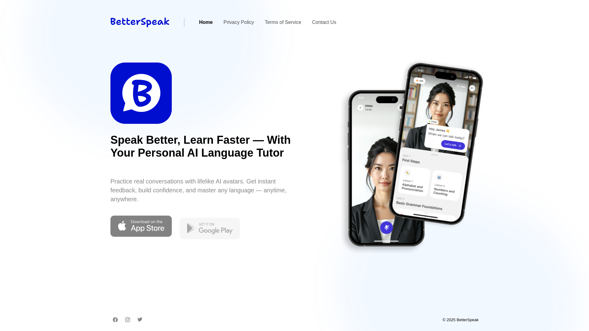 website screenshot of https://fe-betterspeak-website.pages.dev/