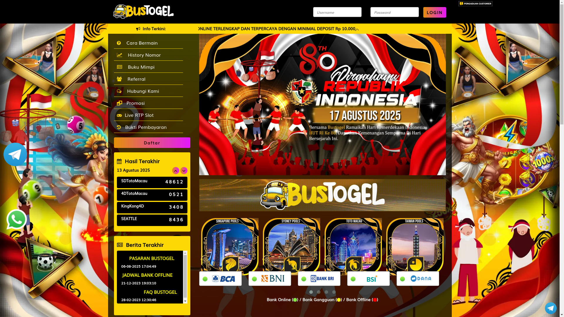 website screenshot of https://bustegar.com/