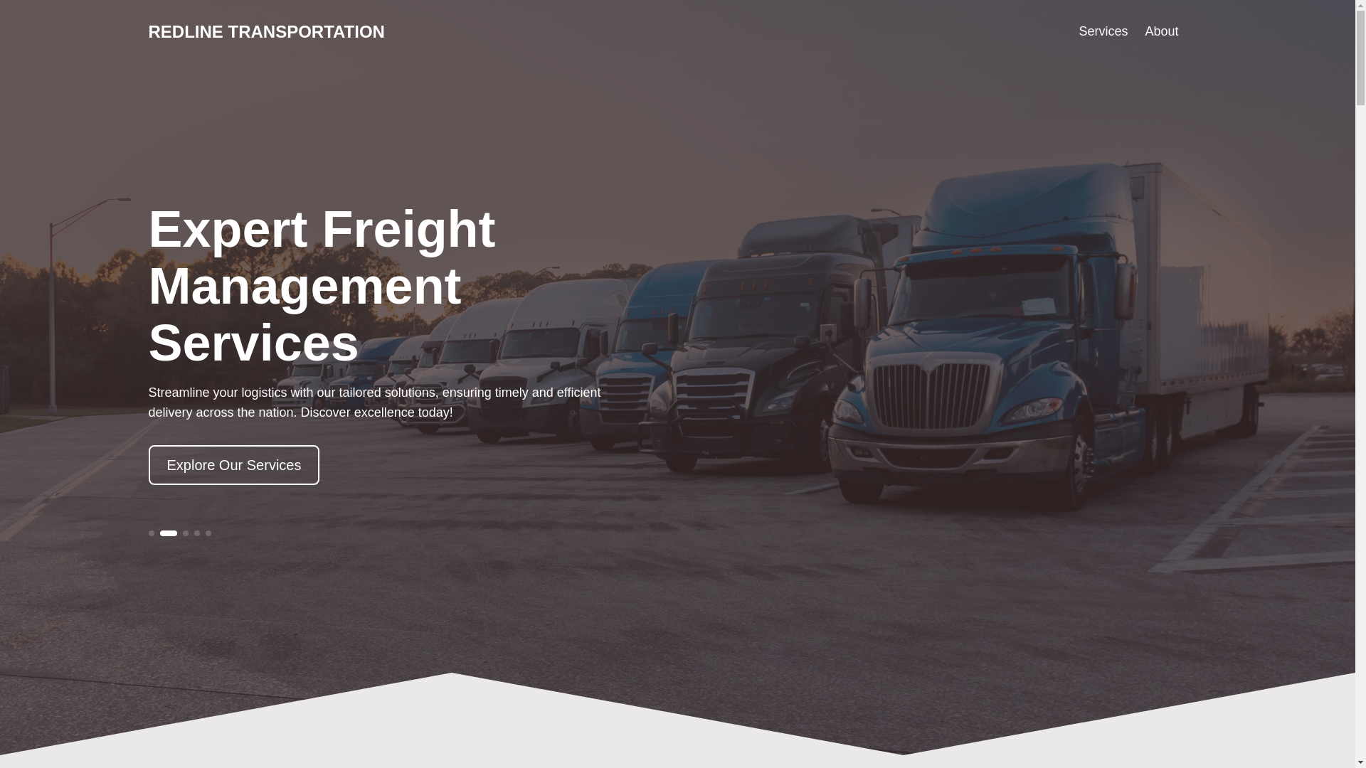 website screenshot of https://redlinetransportation.org/
