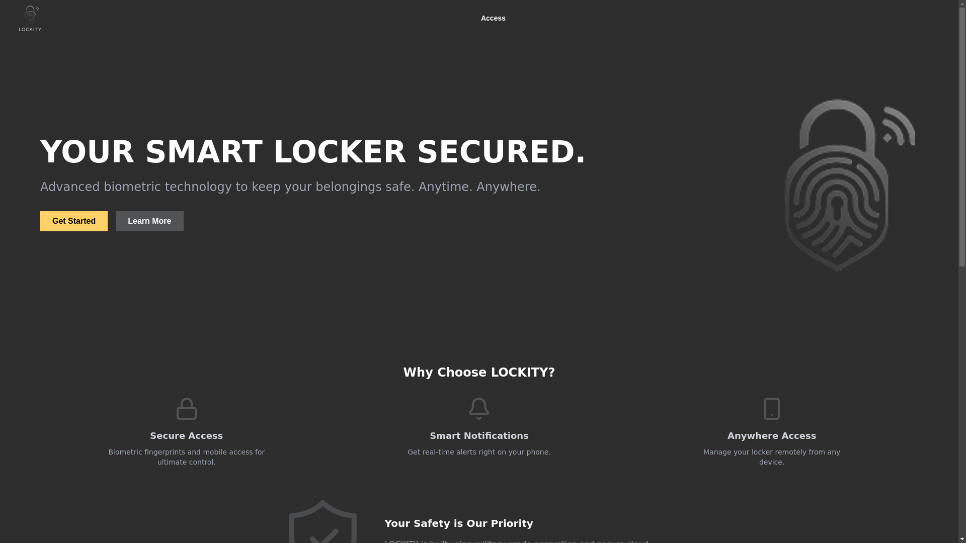 website screenshot of https://lockity.site/