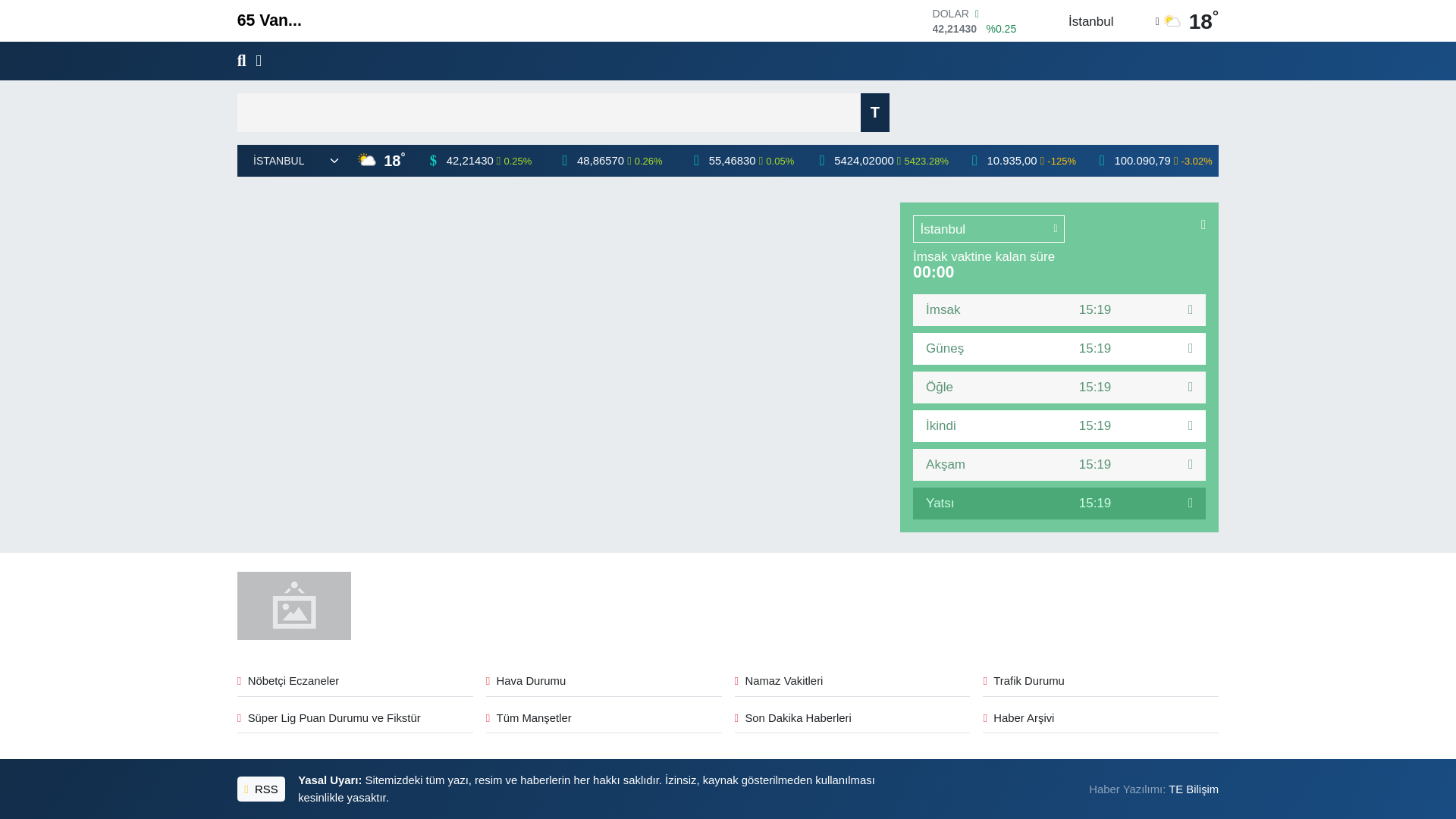 website screenshot of https://65vanhaber.com/
