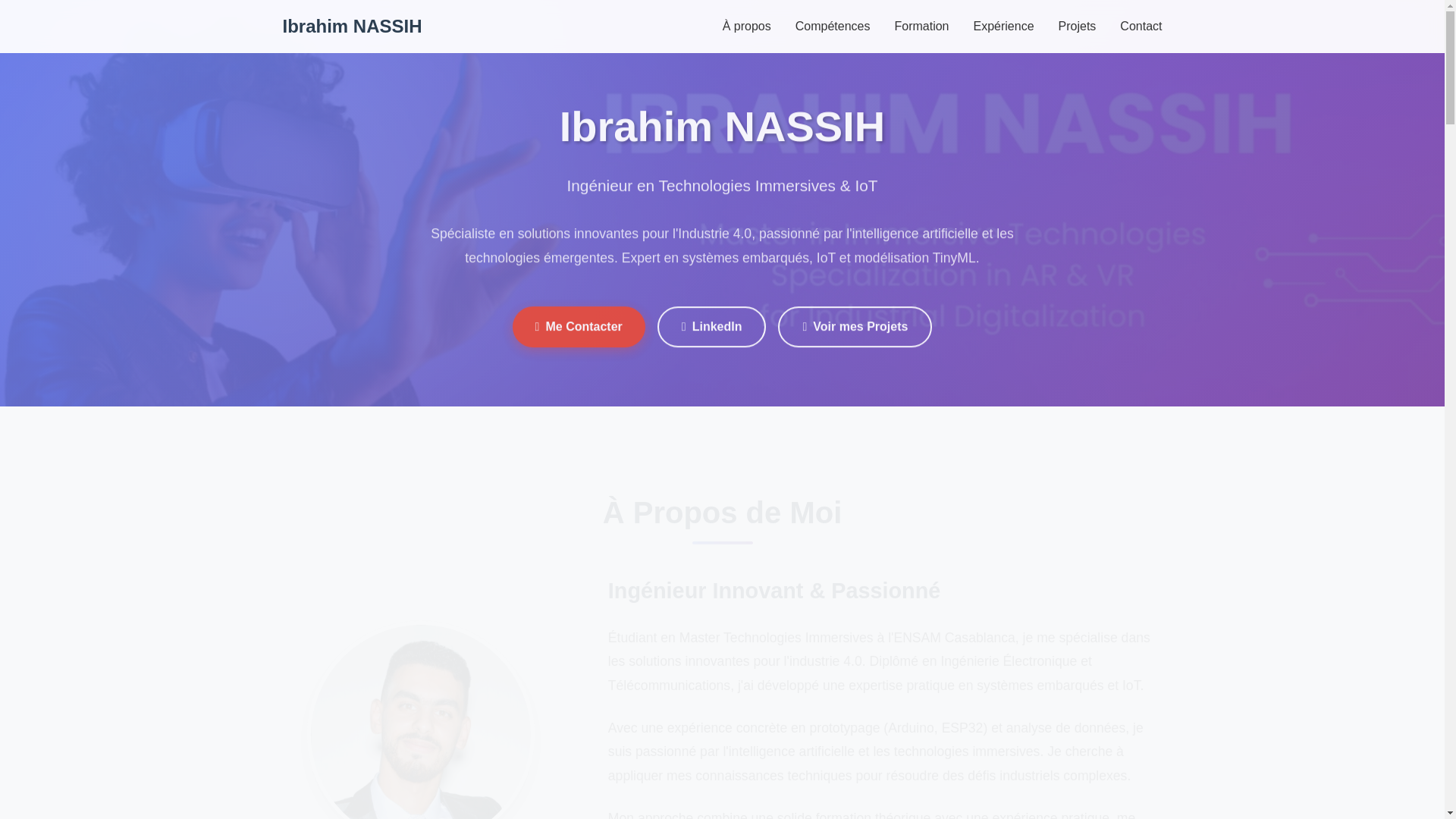 website screenshot of https://ibrahimnassih.engineer/