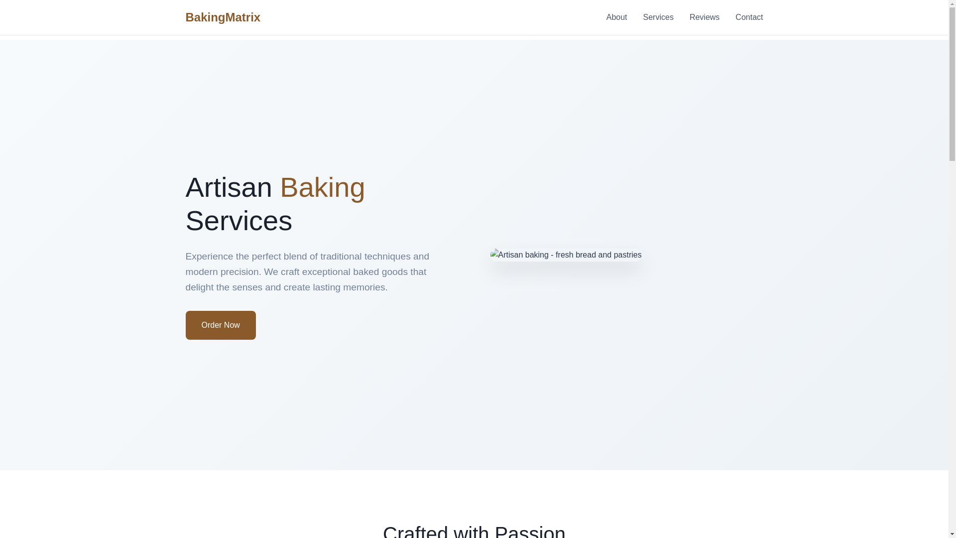 website screenshot of https://bakingmatrix.shop/