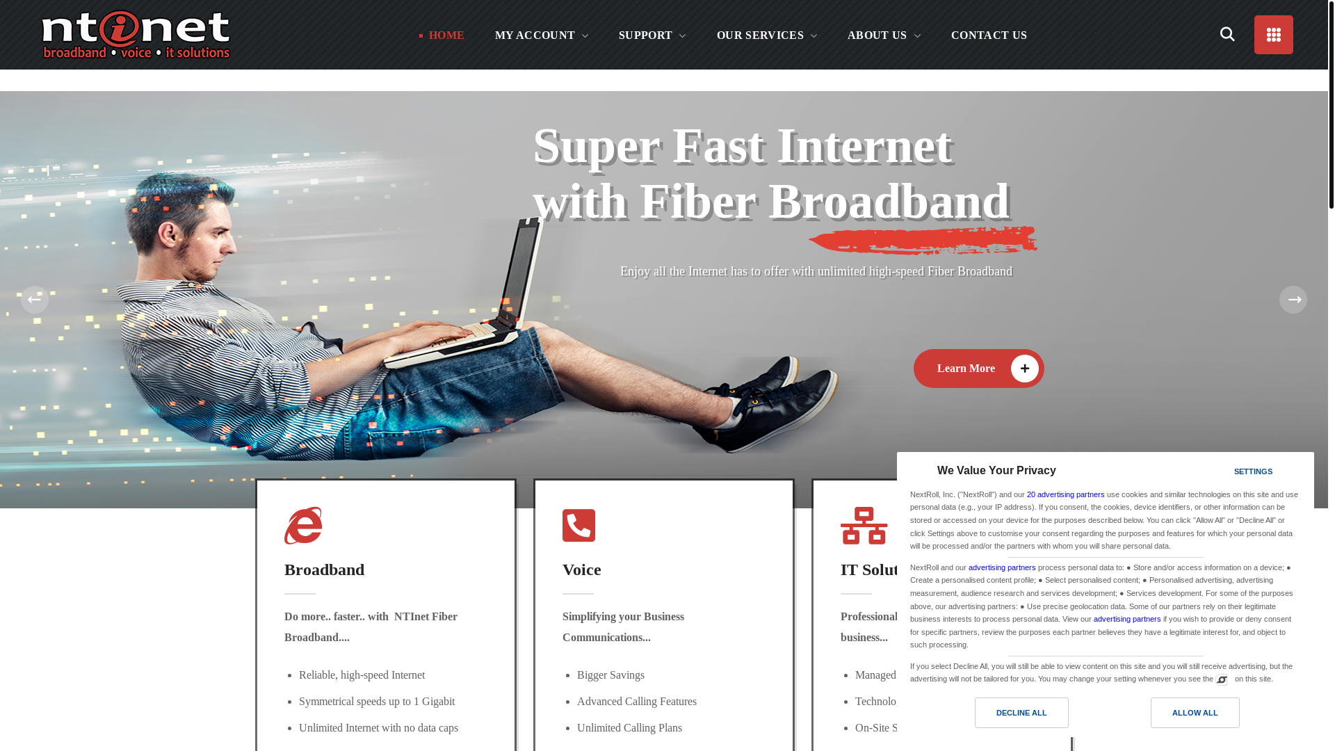 website screenshot of https://orangeburgfiber.com/