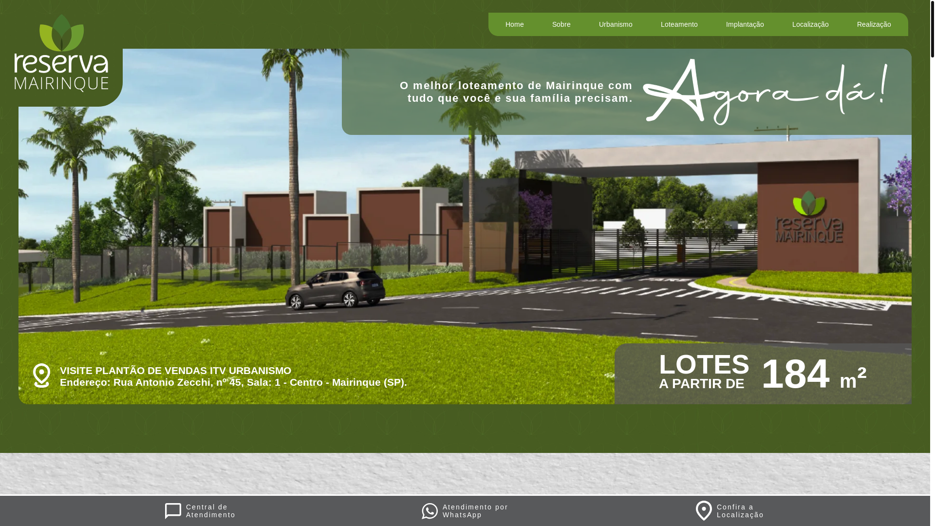 website screenshot of https://reservamairinque.com.br/