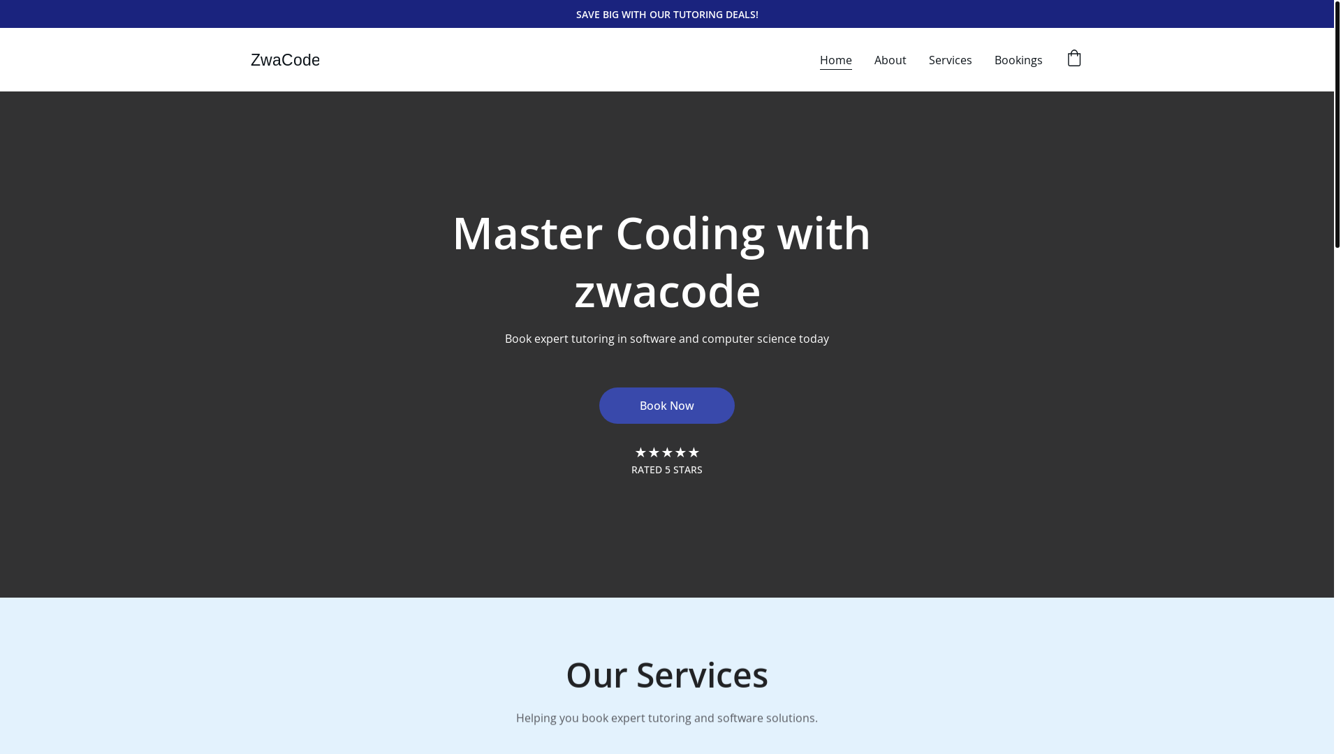 website screenshot of https://zwacode.online/