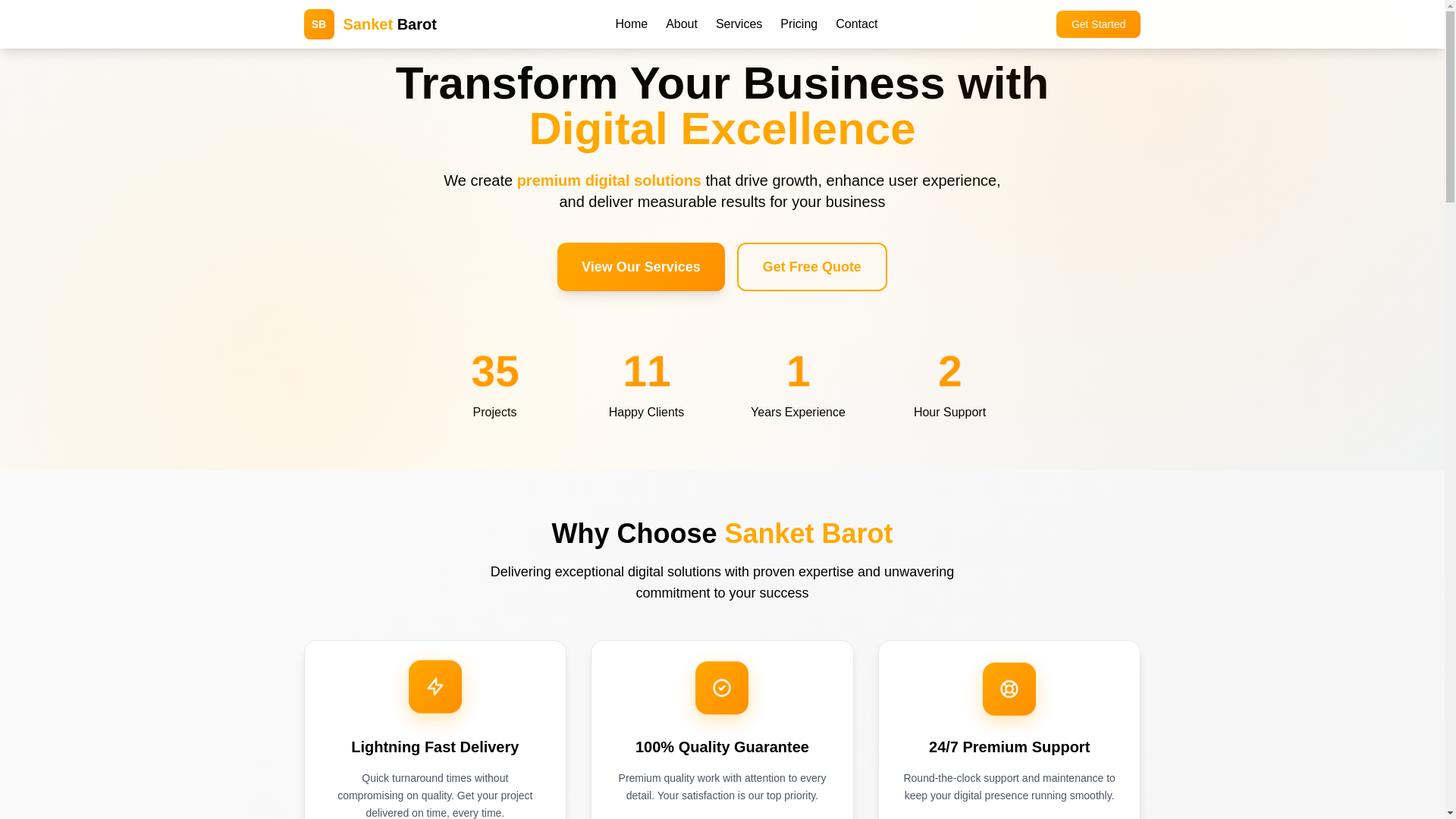 website screenshot of https://webwithsanket.pages.dev/