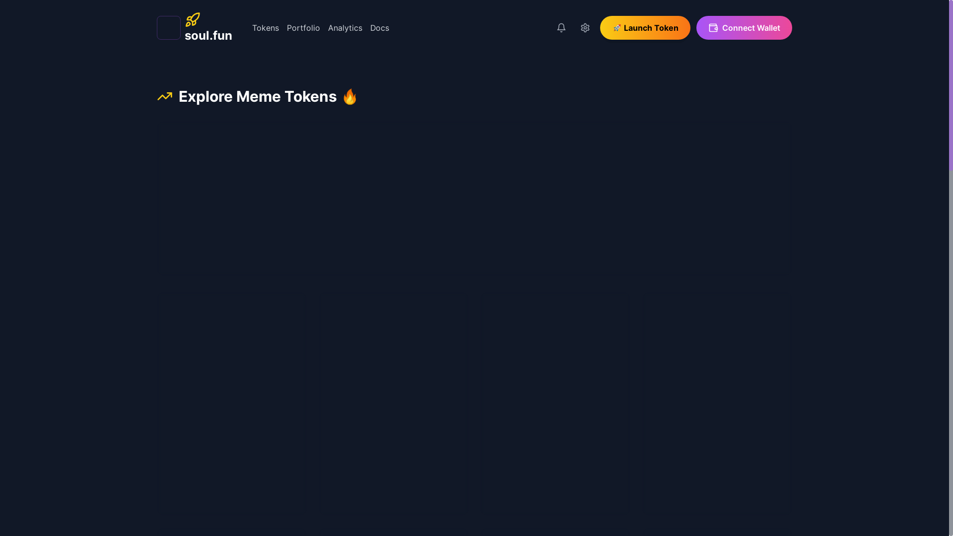 website screenshot of https://soulaunchpad.fun/