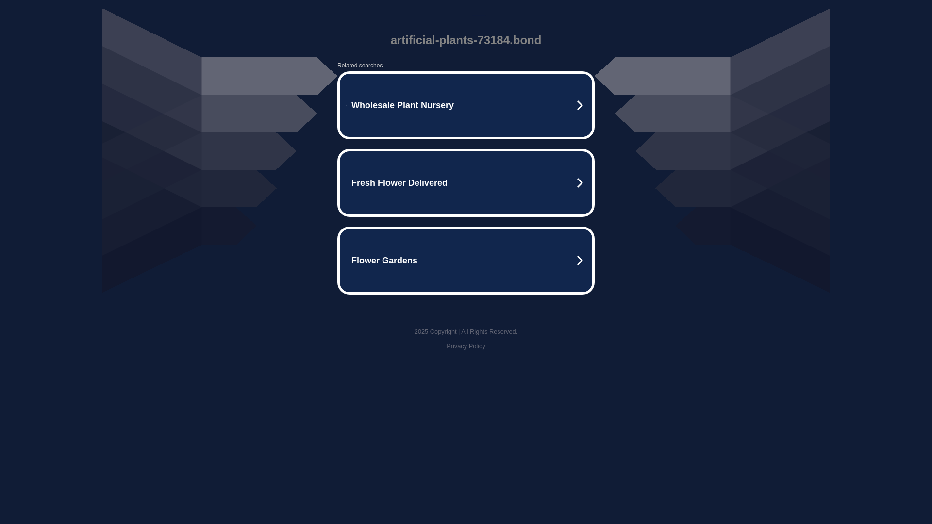 website screenshot of https://artificial-plants-73184.bond/