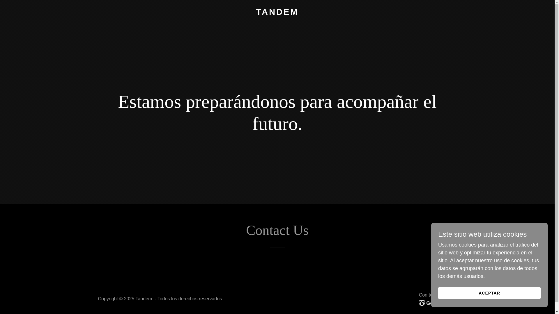 website screenshot of https://tandemhub.io/