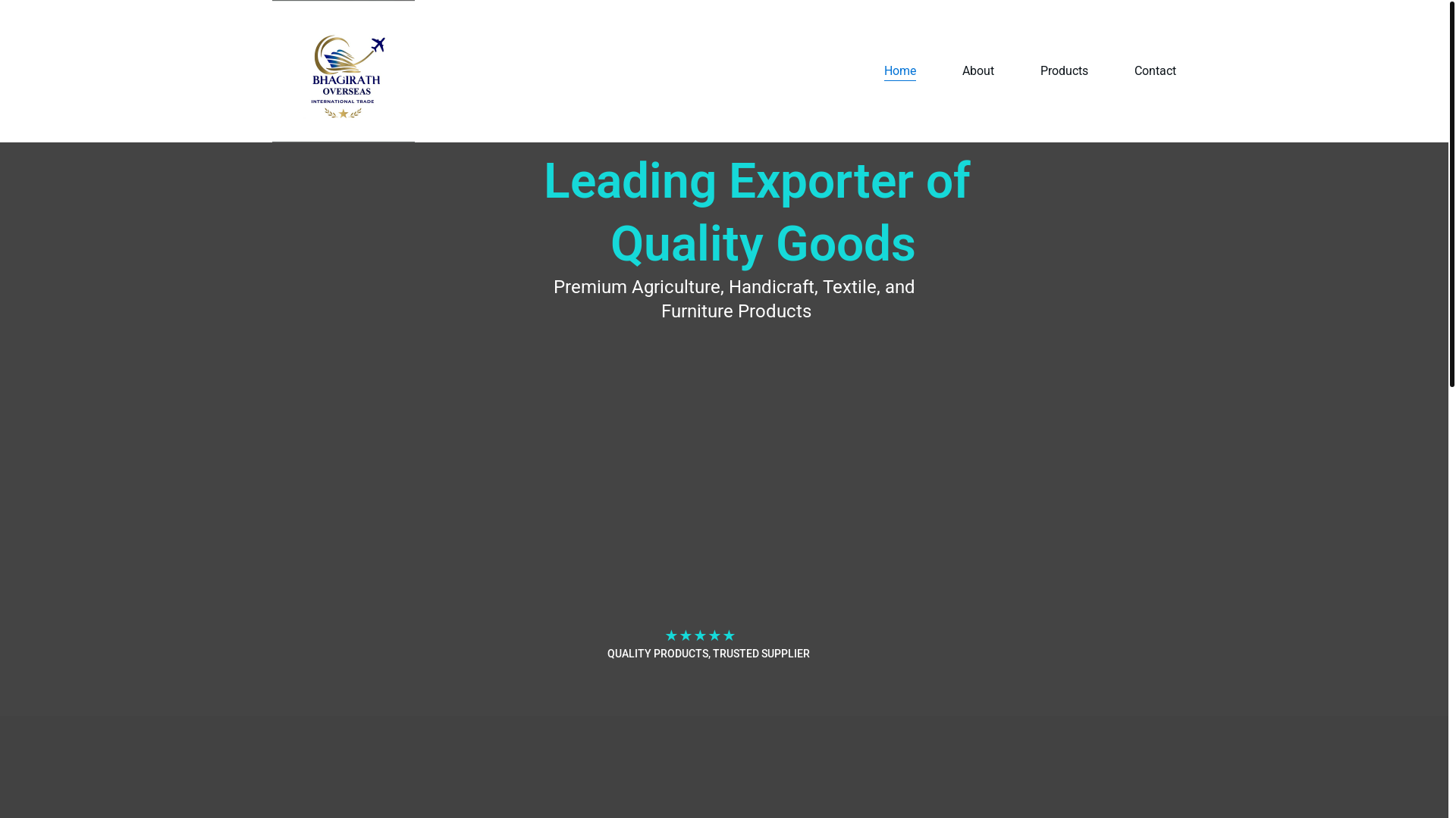 website screenshot of https://bhagirathoverseas.com/