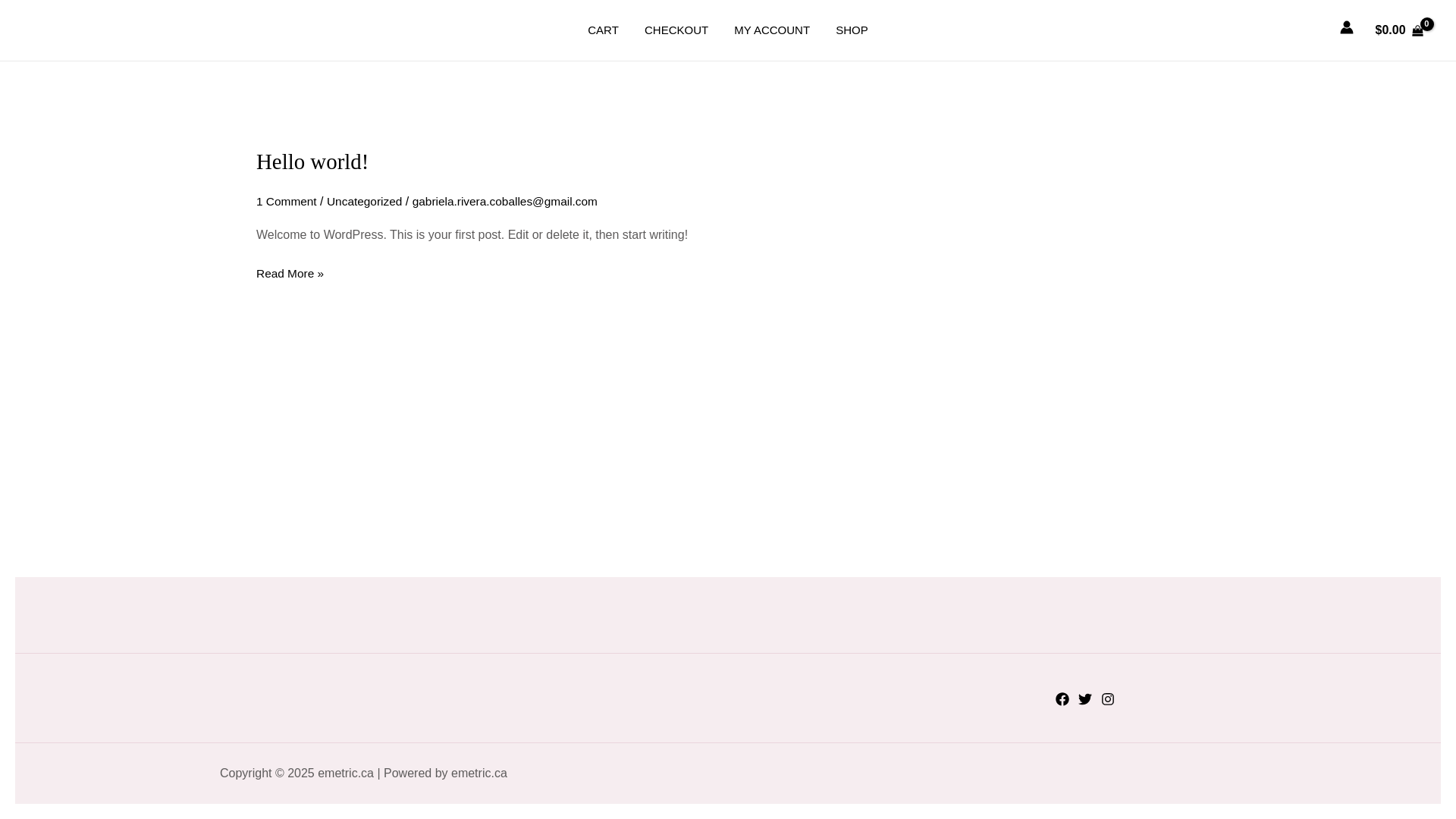 website screenshot of https://emetric.ca/
