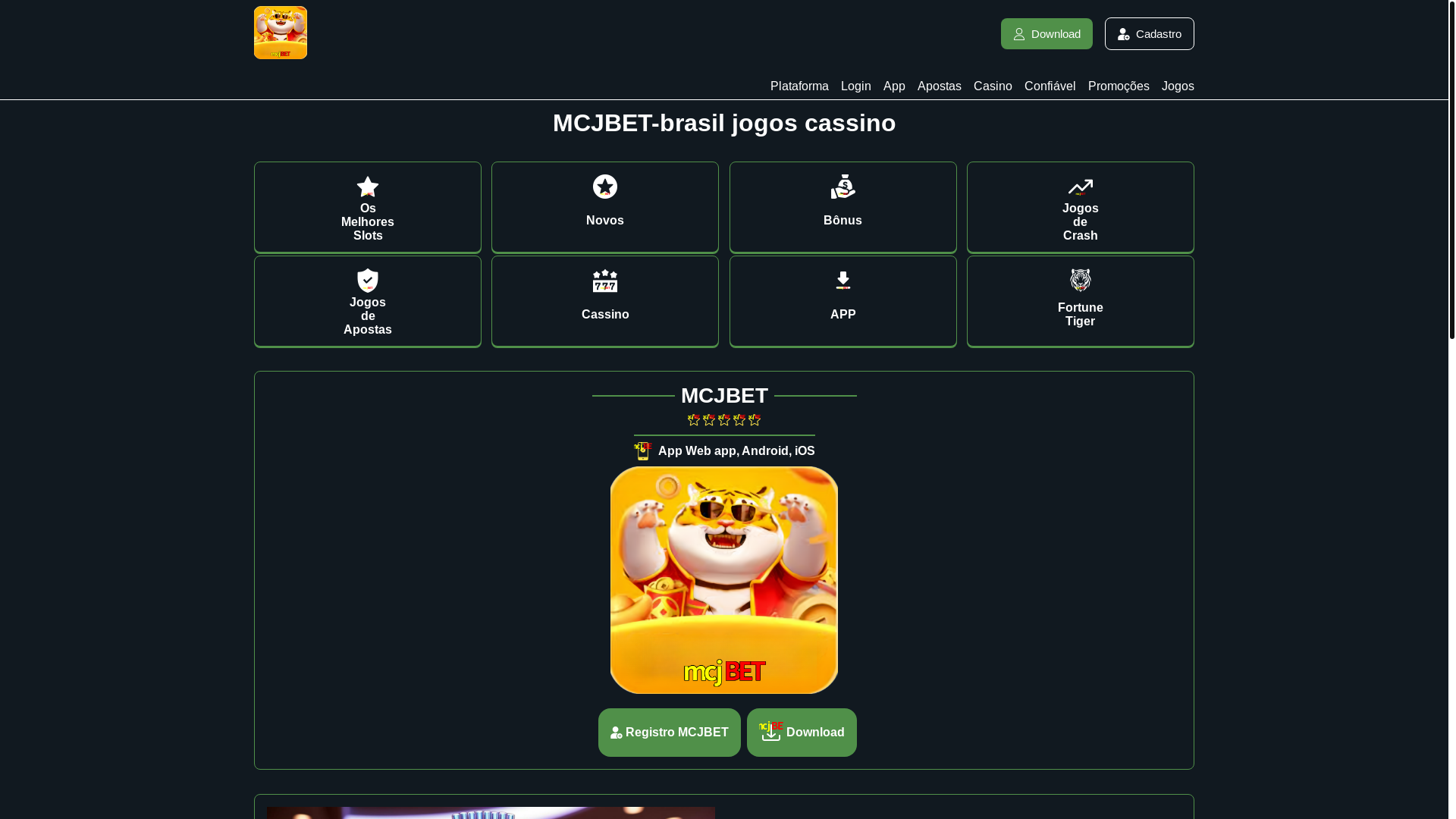 website screenshot of https://mcjbet-1b.com/