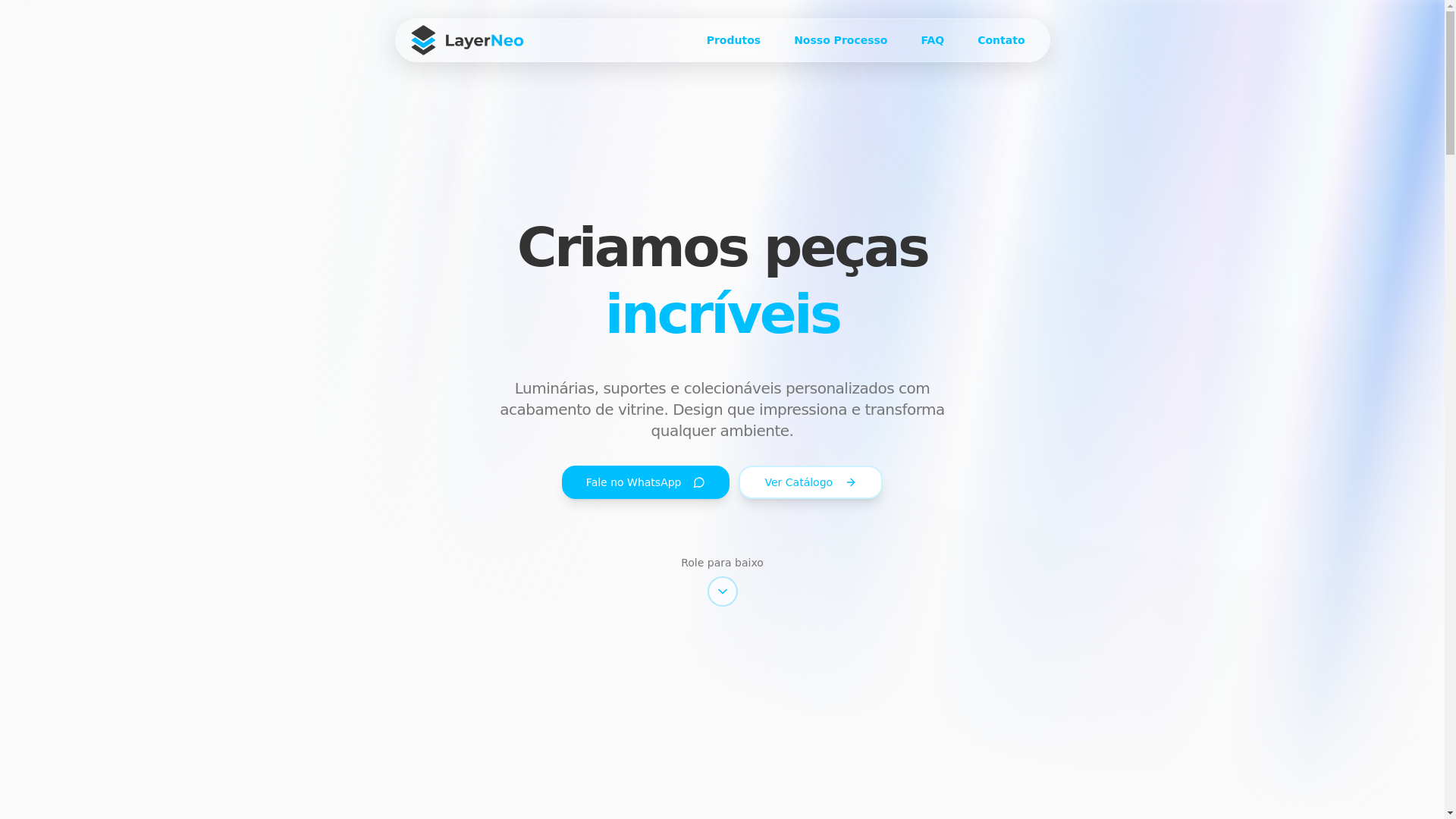 website screenshot of https://layerneo.com.br/