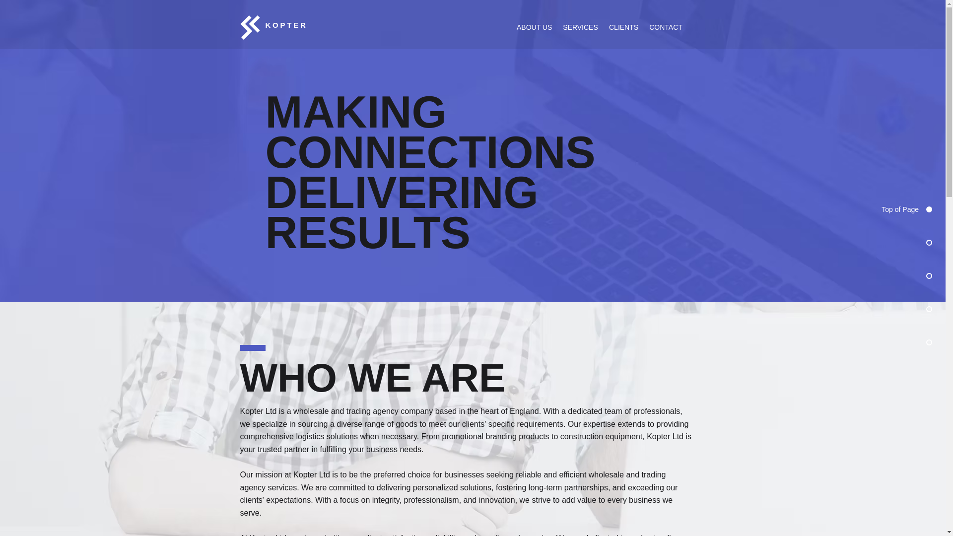 website screenshot of https://kopterltd.com/