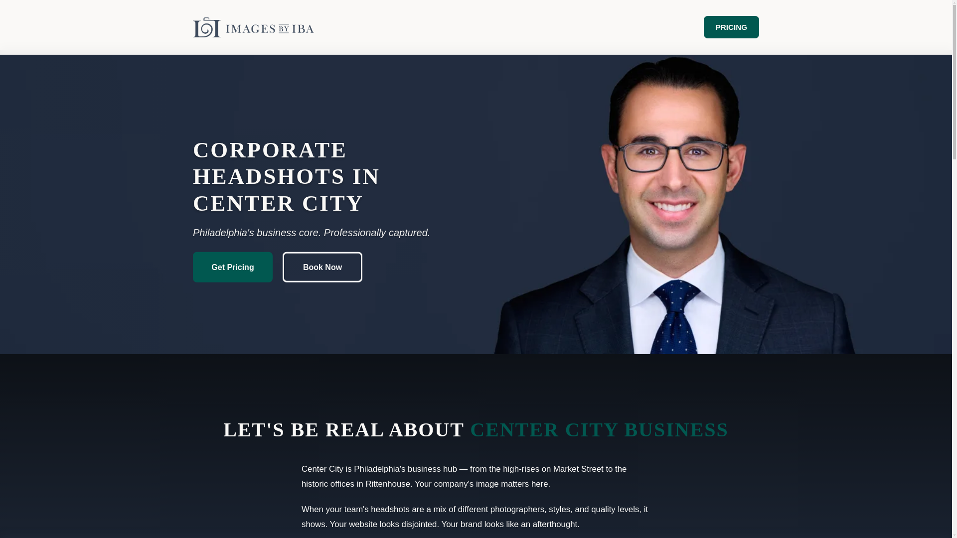 website screenshot of https://centercitycorporateheadshots.com/