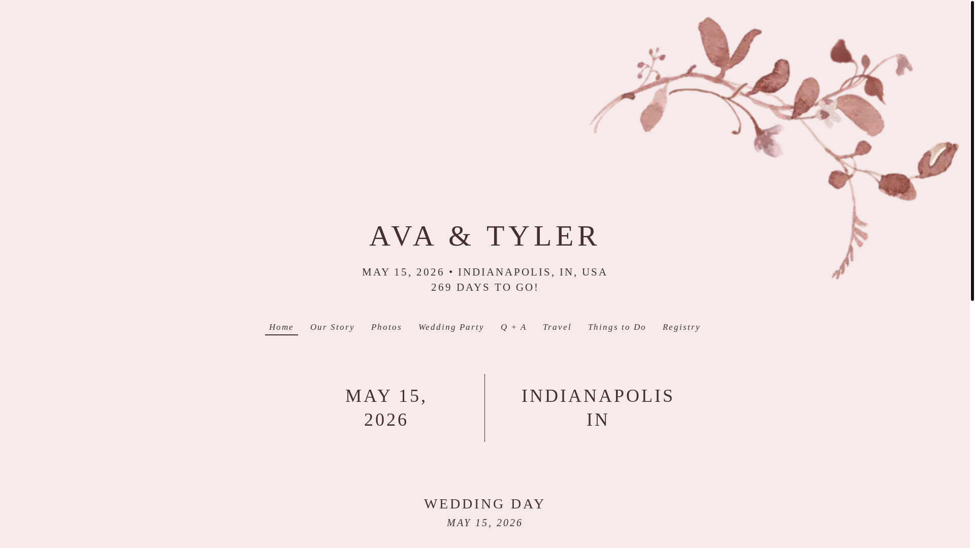 website screenshot of https://avaandtyler2026.com/