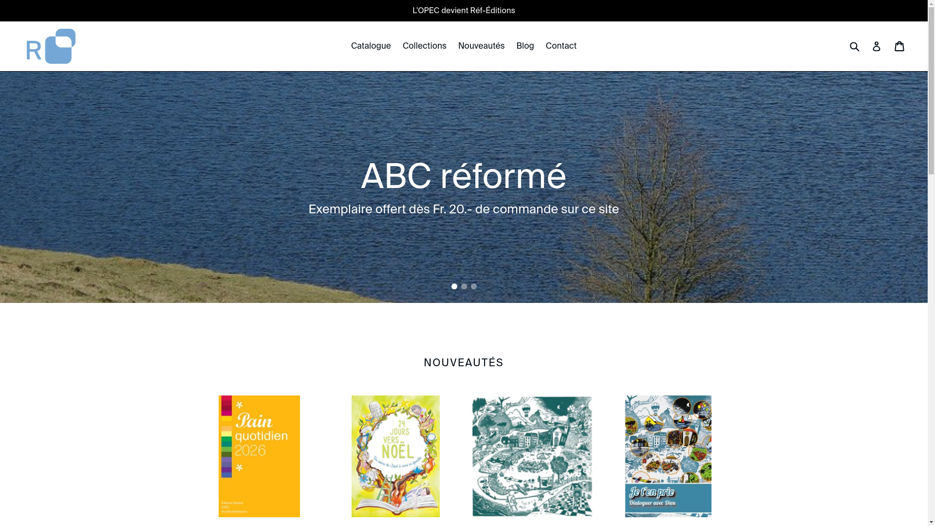 website screenshot of https://editions-reformees.ch/