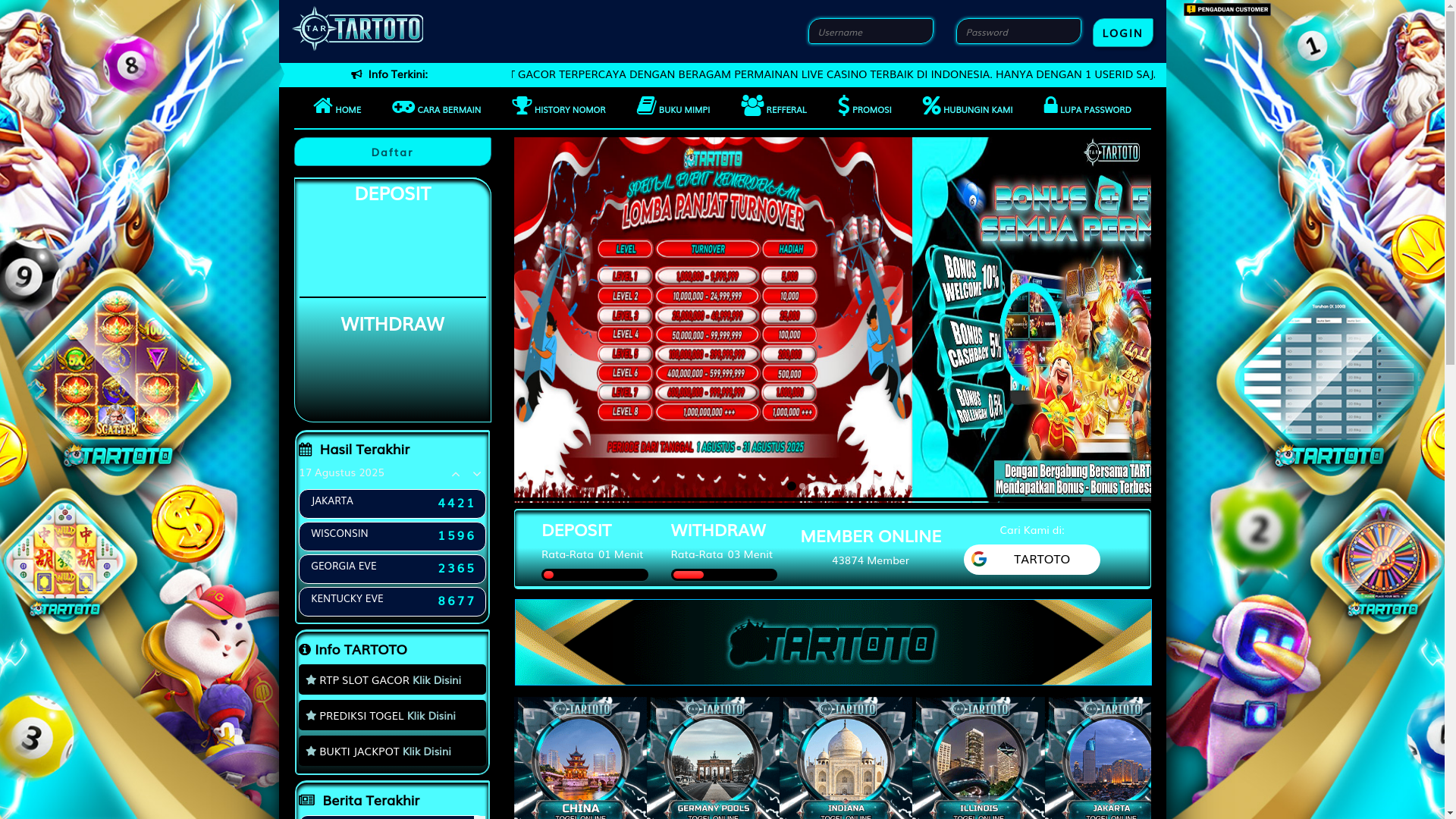 website screenshot of https://tarchampions.com/