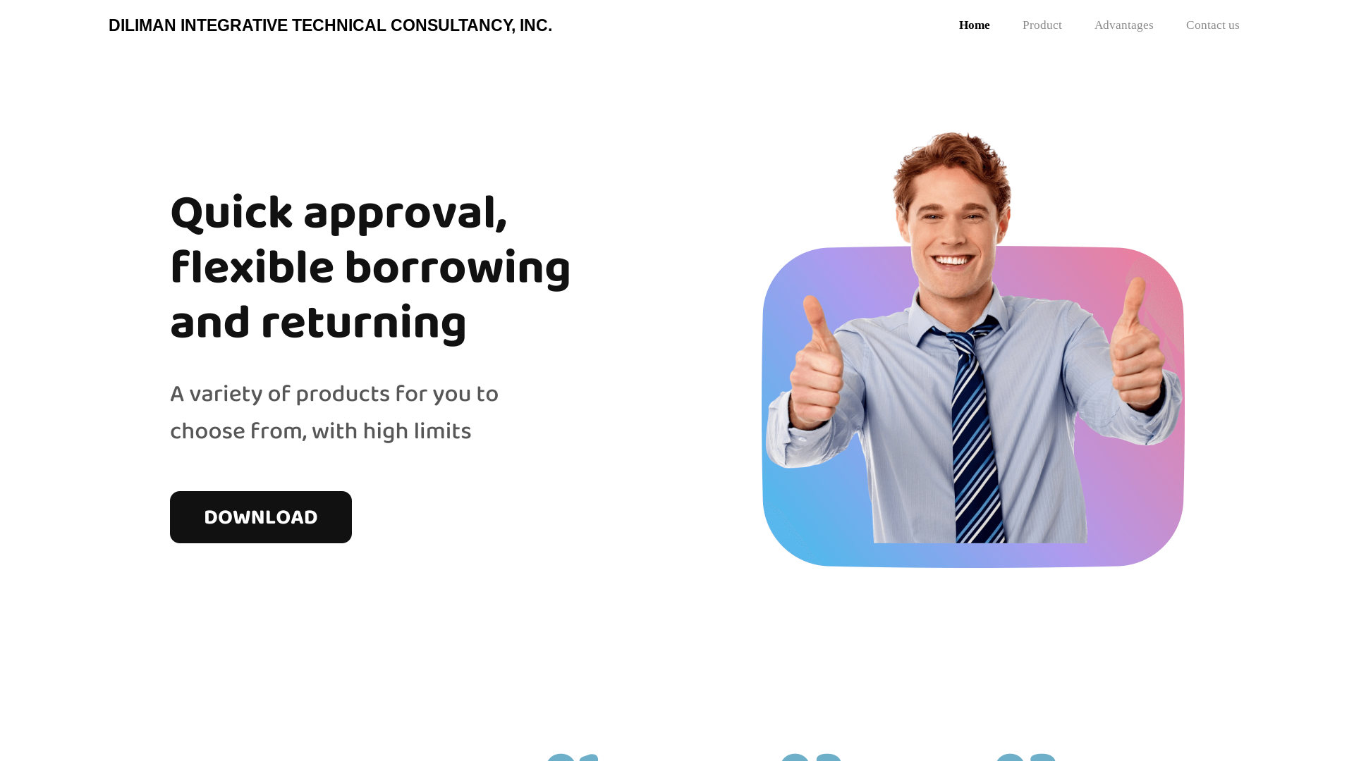 website screenshot of https://diliman-integrative-technical-consultancy.com/