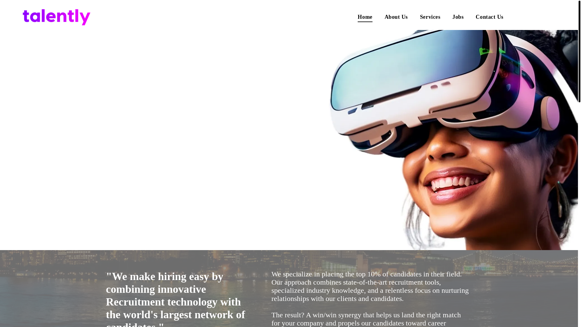 website screenshot of https://talentlyltd.com/