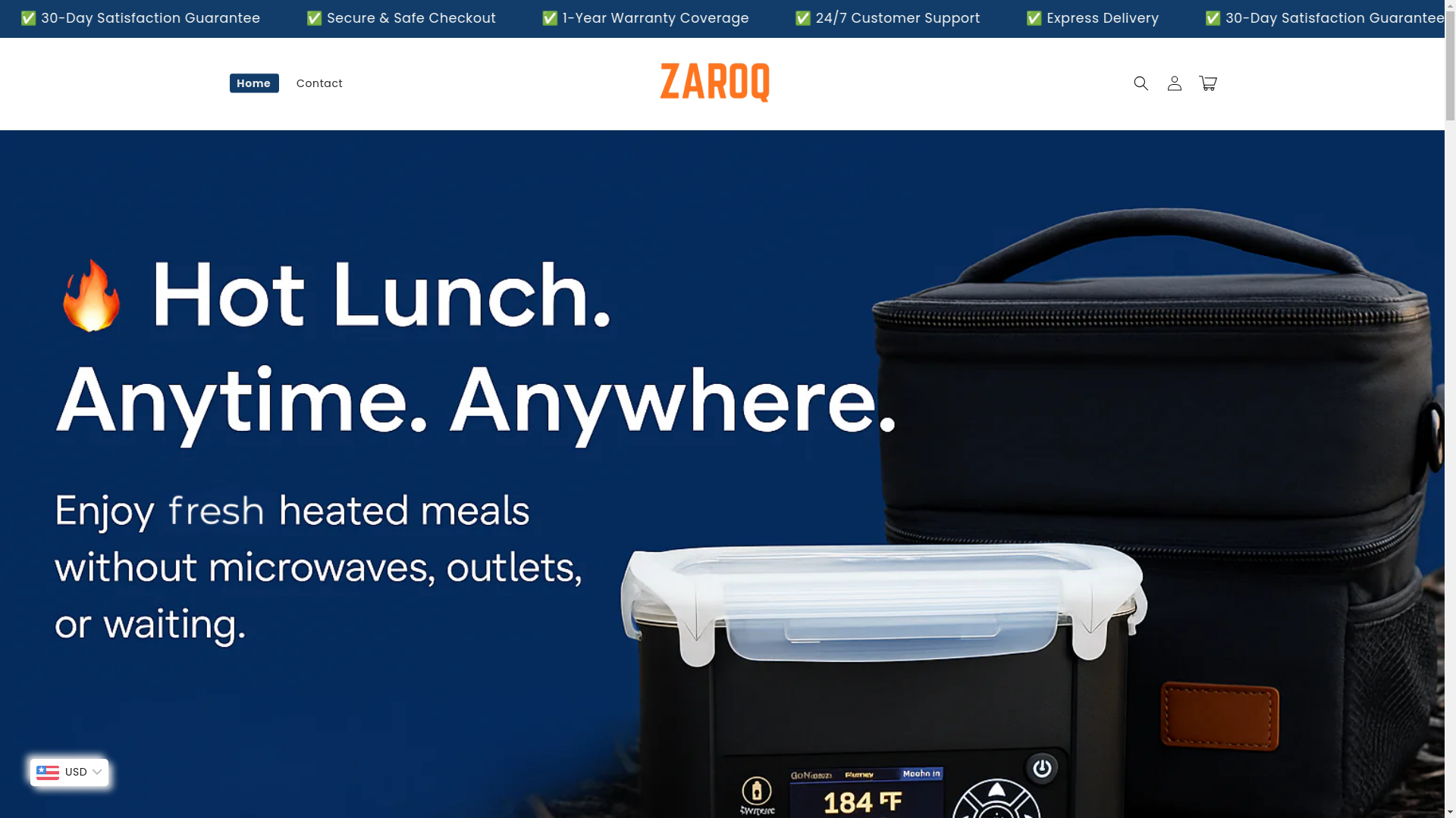website screenshot of https://zaroqheatbox.com/