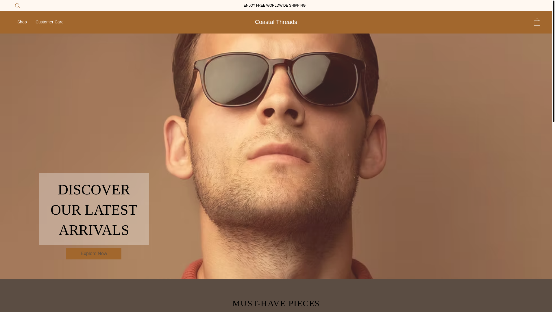 website screenshot of https://costalthreads.com/
