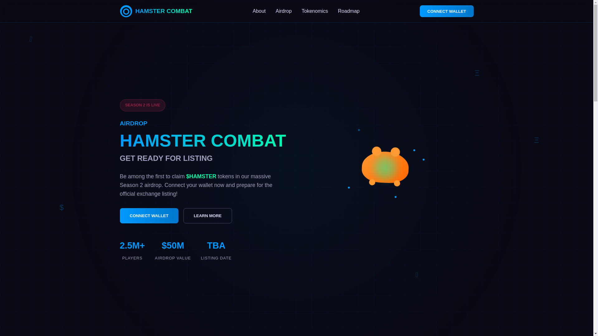 website screenshot of https://hamsterairdrop-5y4.pages.dev/