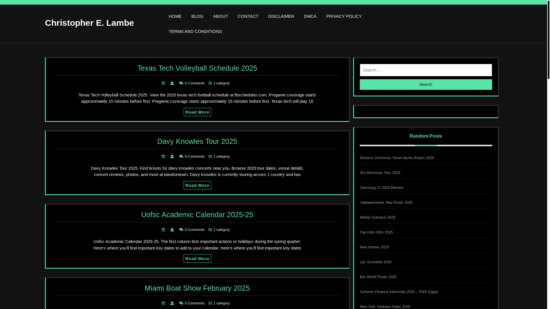 website screenshot of https://christopherelambe.pages.dev/