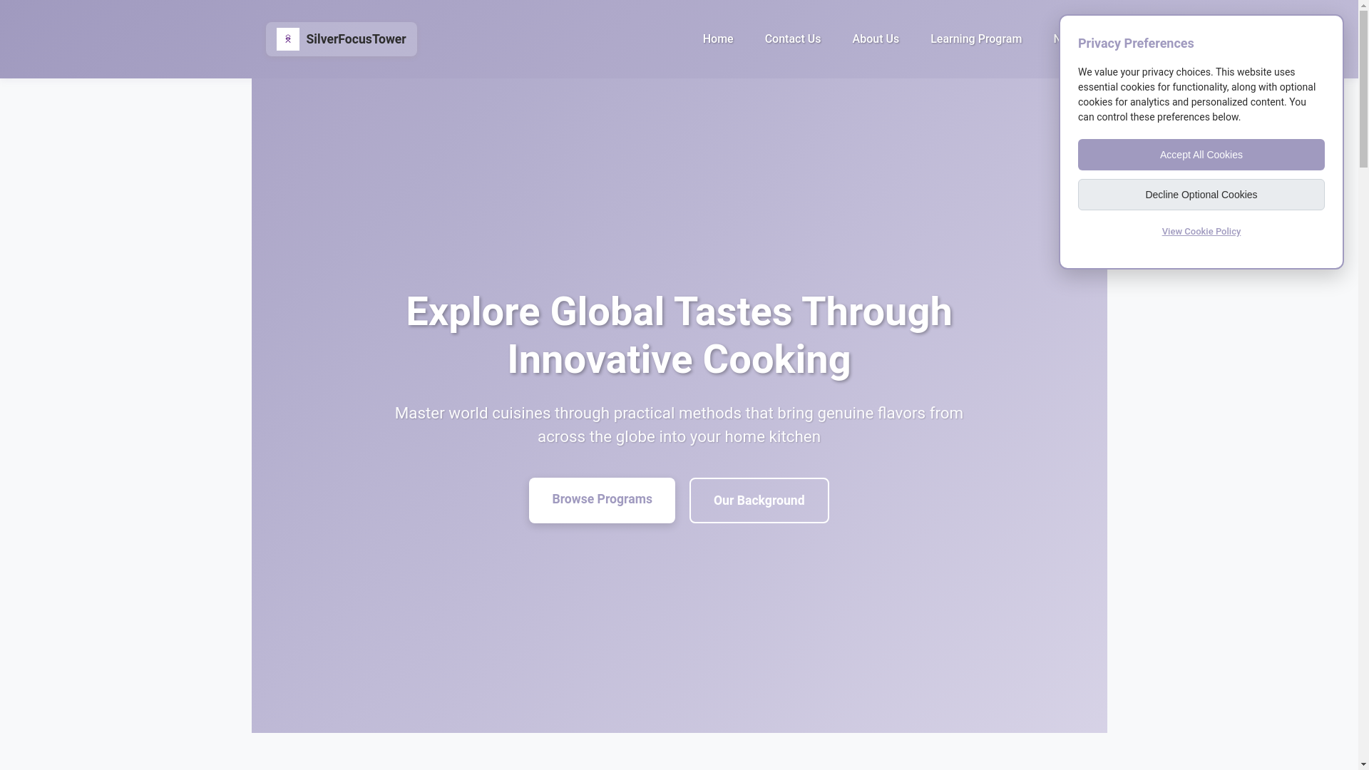 website screenshot of https://silverfocustower.xyz/