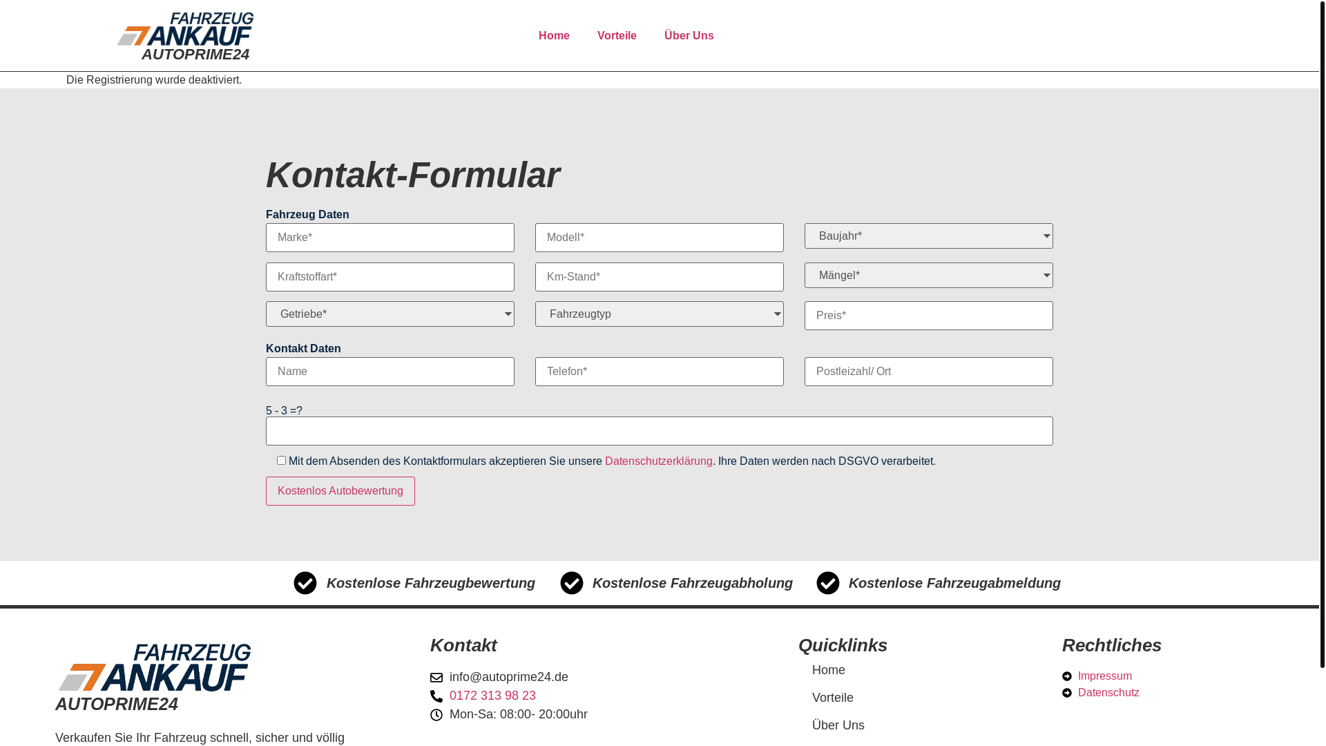 website screenshot of https://fahrzeugankauf-weinheim.de/
