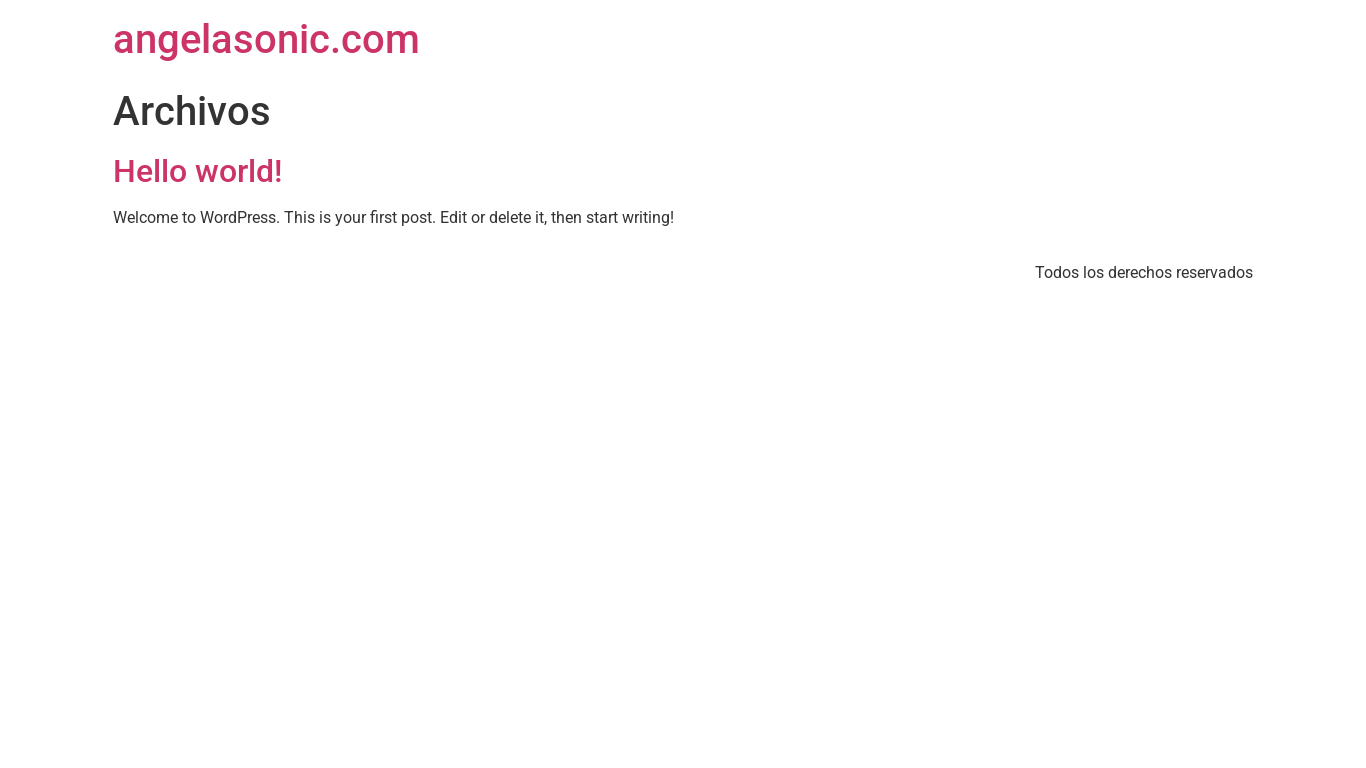 website screenshot of https://angelasonic.com/