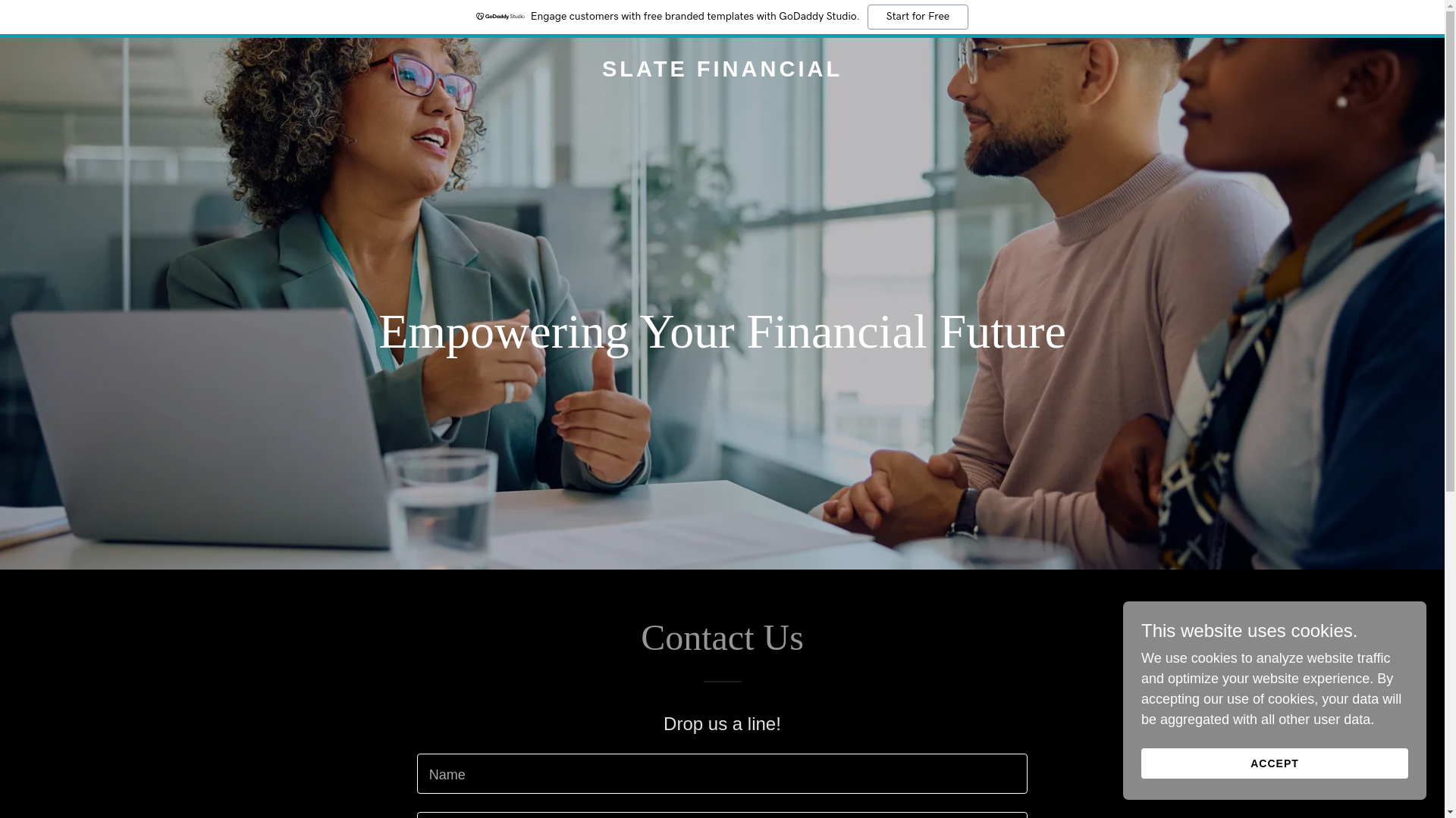 website screenshot of https://slatefinancial.io/