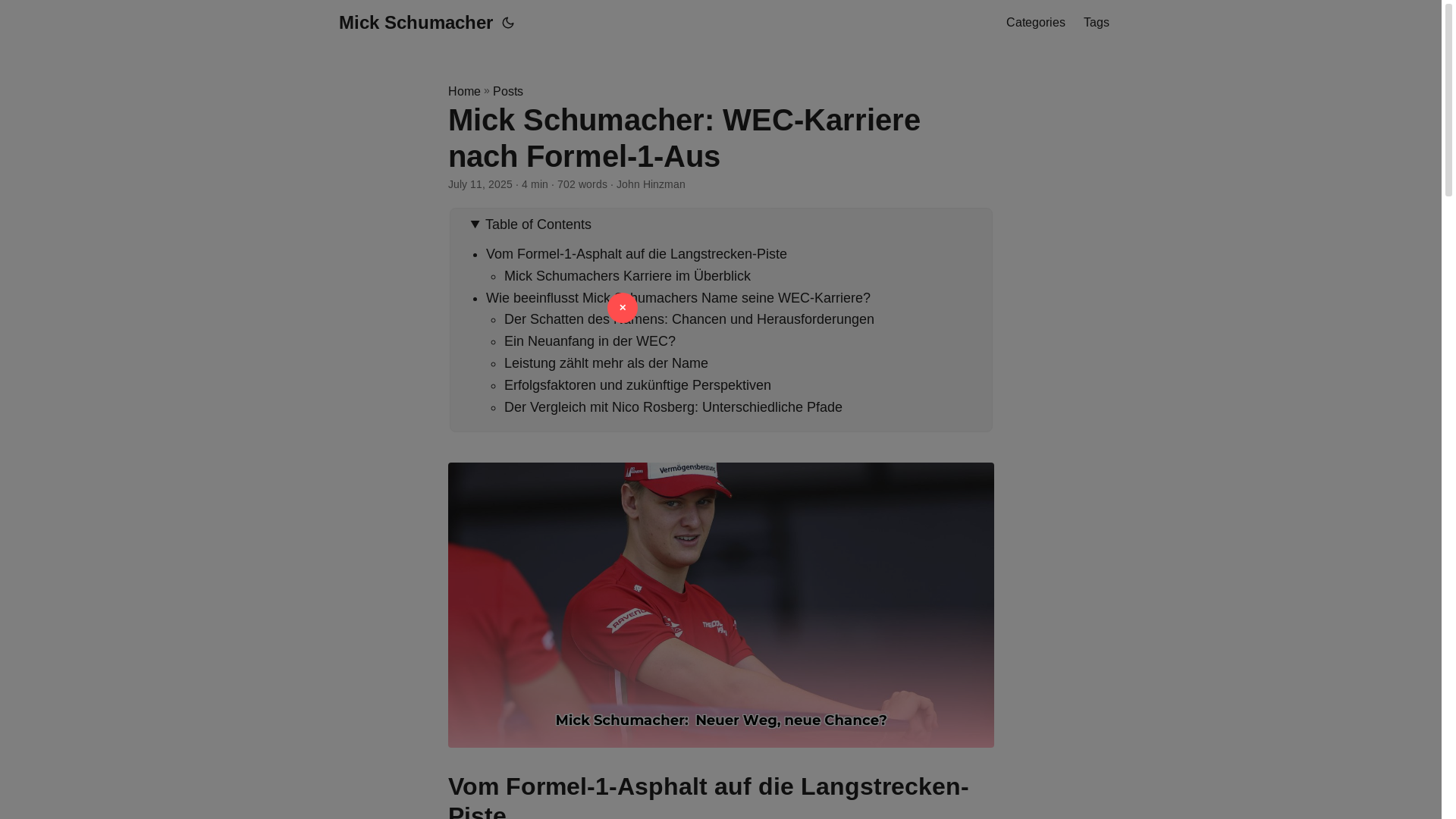 website screenshot of https://mick-schumacher.pages.dev/