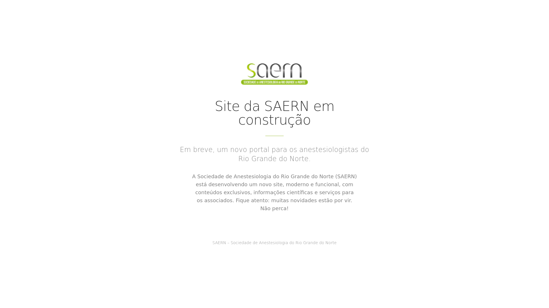 website screenshot of https://saern.com.br/