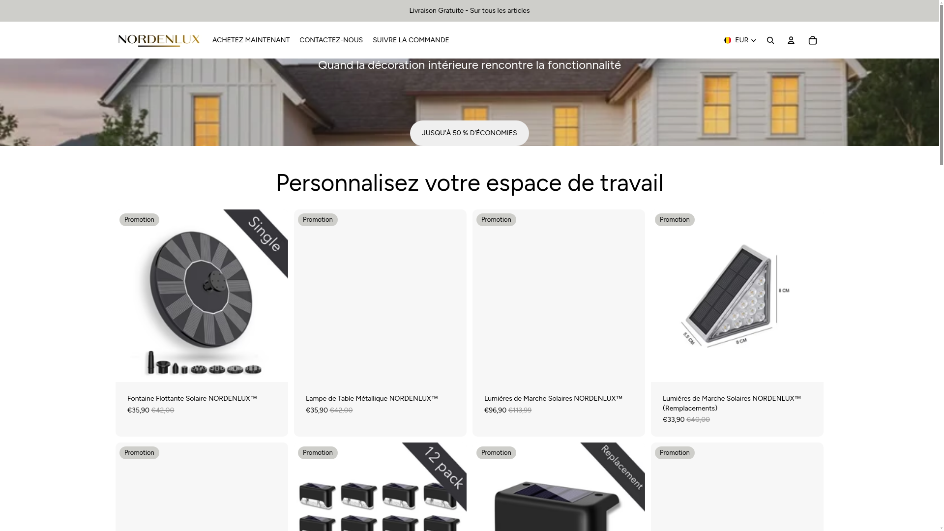 website screenshot of https://nordenlux.shop/