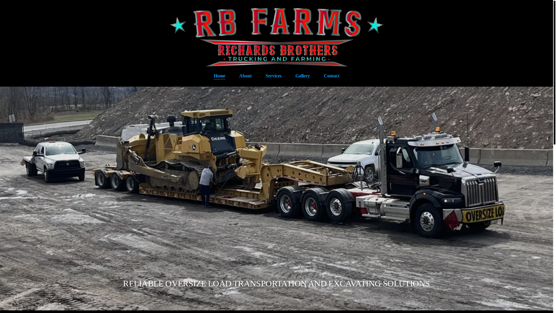 website screenshot of https://rbfarmstrucking.com/