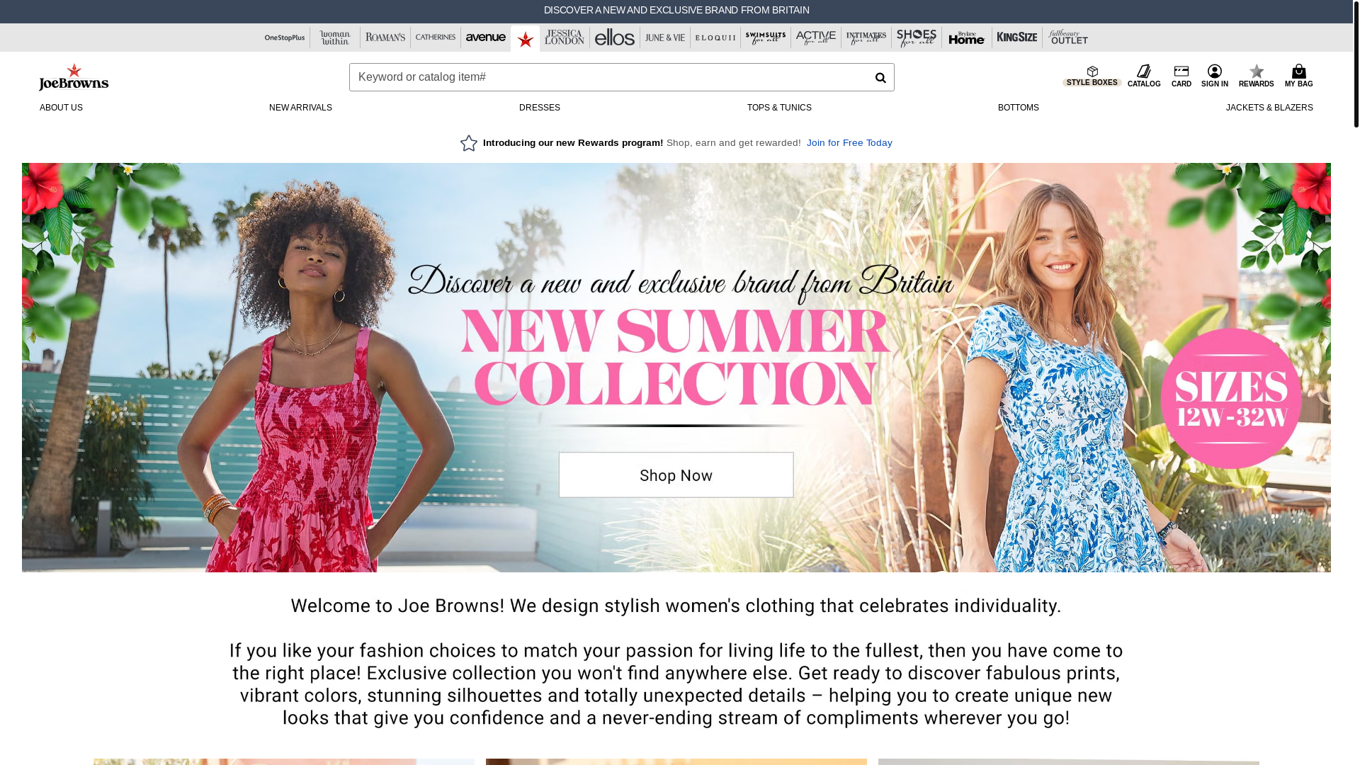 website screenshot of https://www.joebrowns.us/