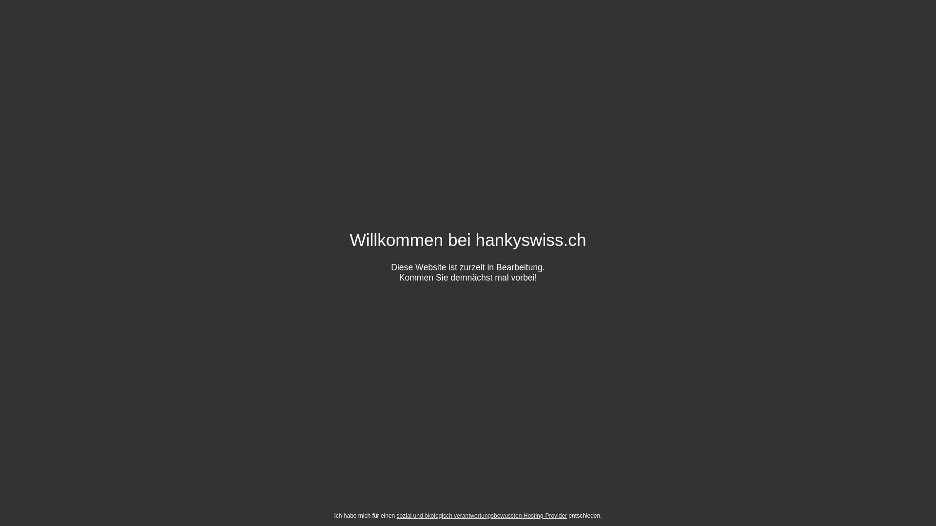 website screenshot of https://hankyswiss.ch/