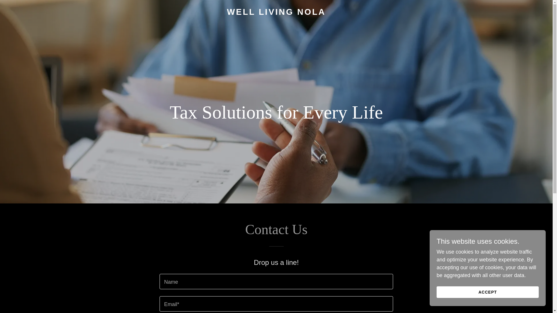 website screenshot of https://welllivingnola.com/