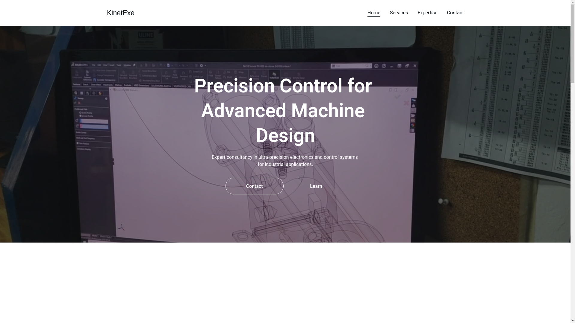website screenshot of https://kinetexe.co.uk/