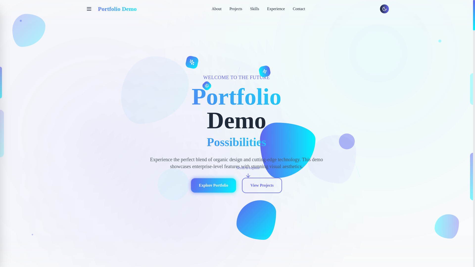 website screenshot of https://demoportfolio-yt94g.sevalla.page