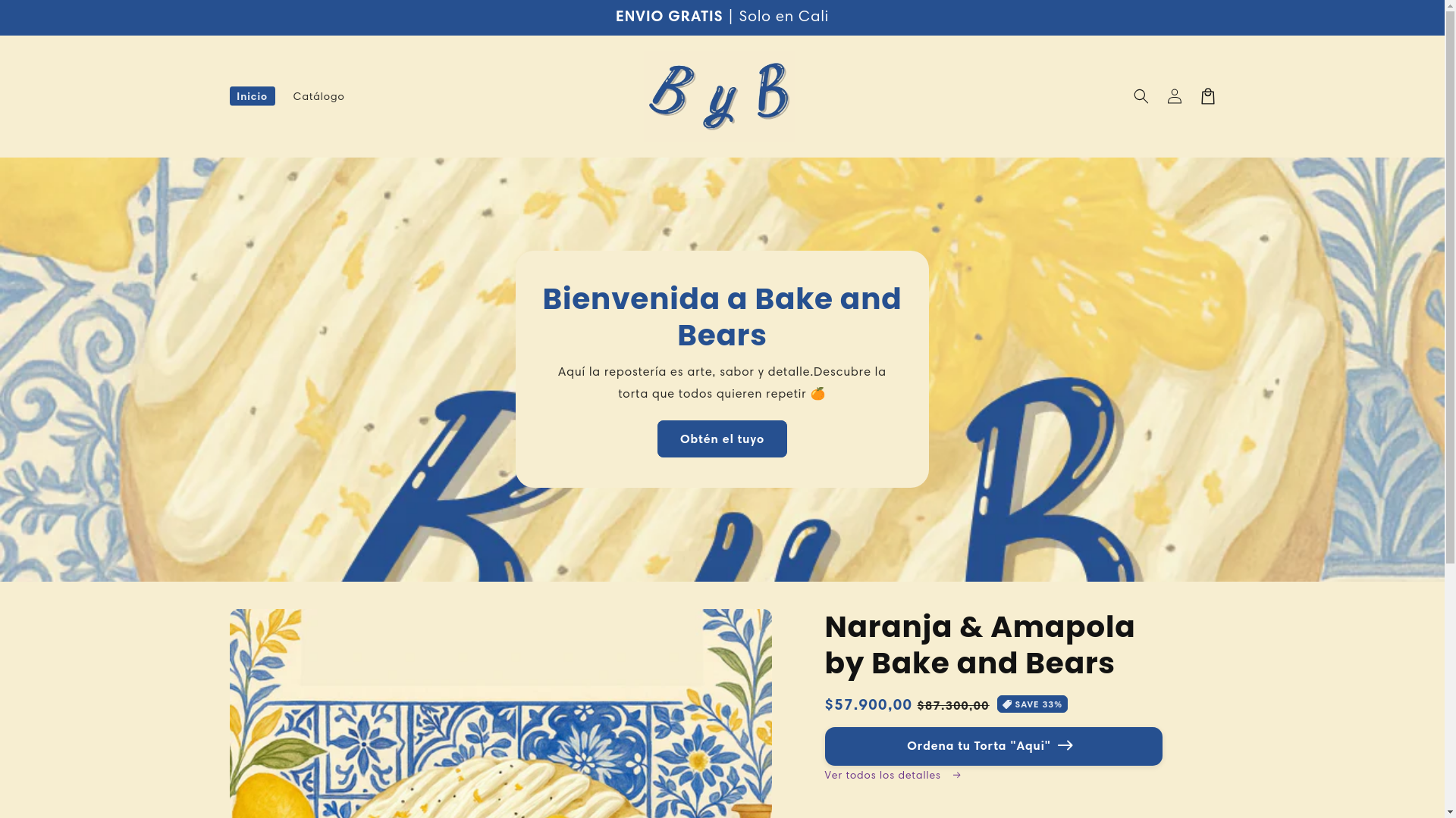 website screenshot of https://bakeandbears.store/