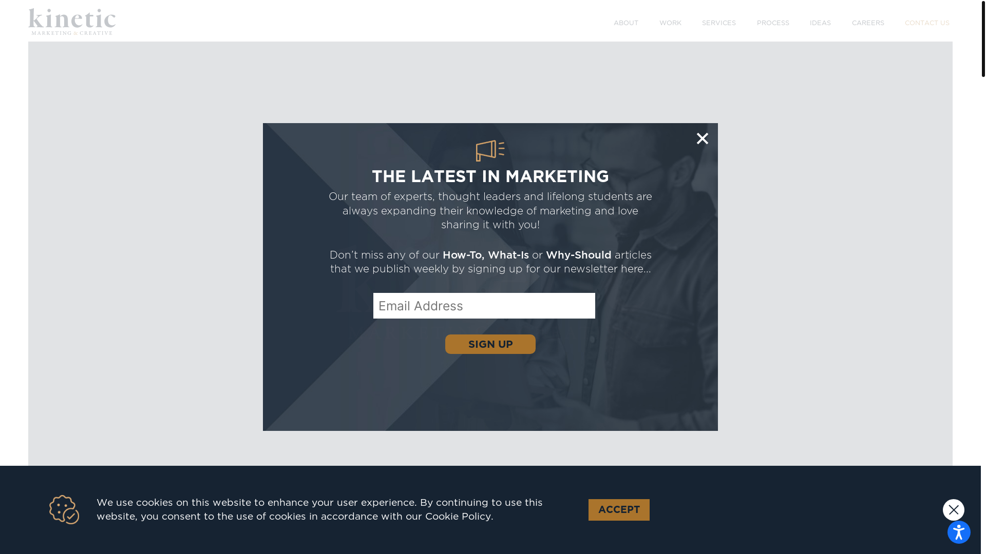 website screenshot of https://kineticmarketingpros.com/