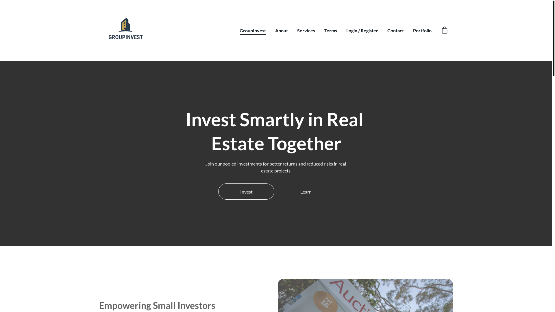 website screenshot of https://groupinvest.in/