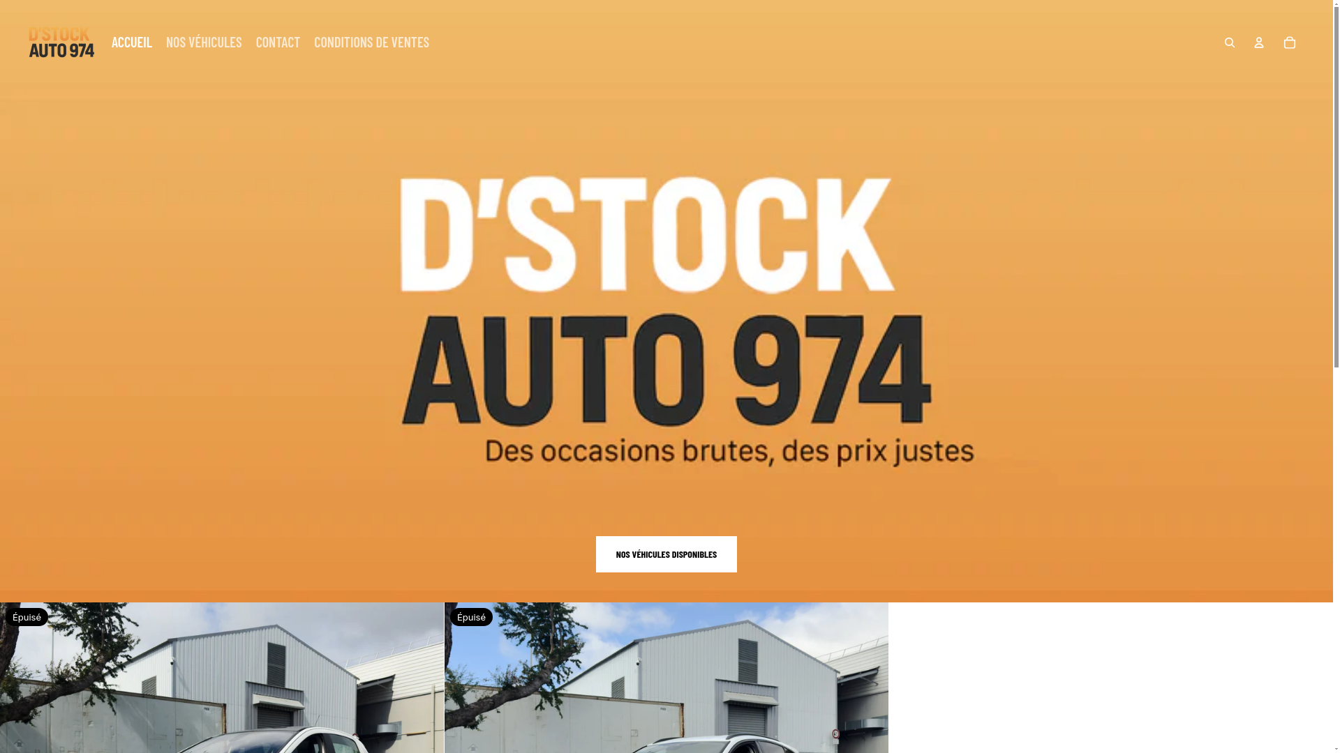 website screenshot of https://dstockauto974.fr/