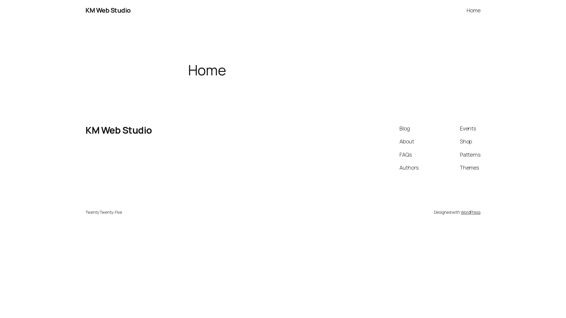 website screenshot of https://kmwebstudio.co.uk/